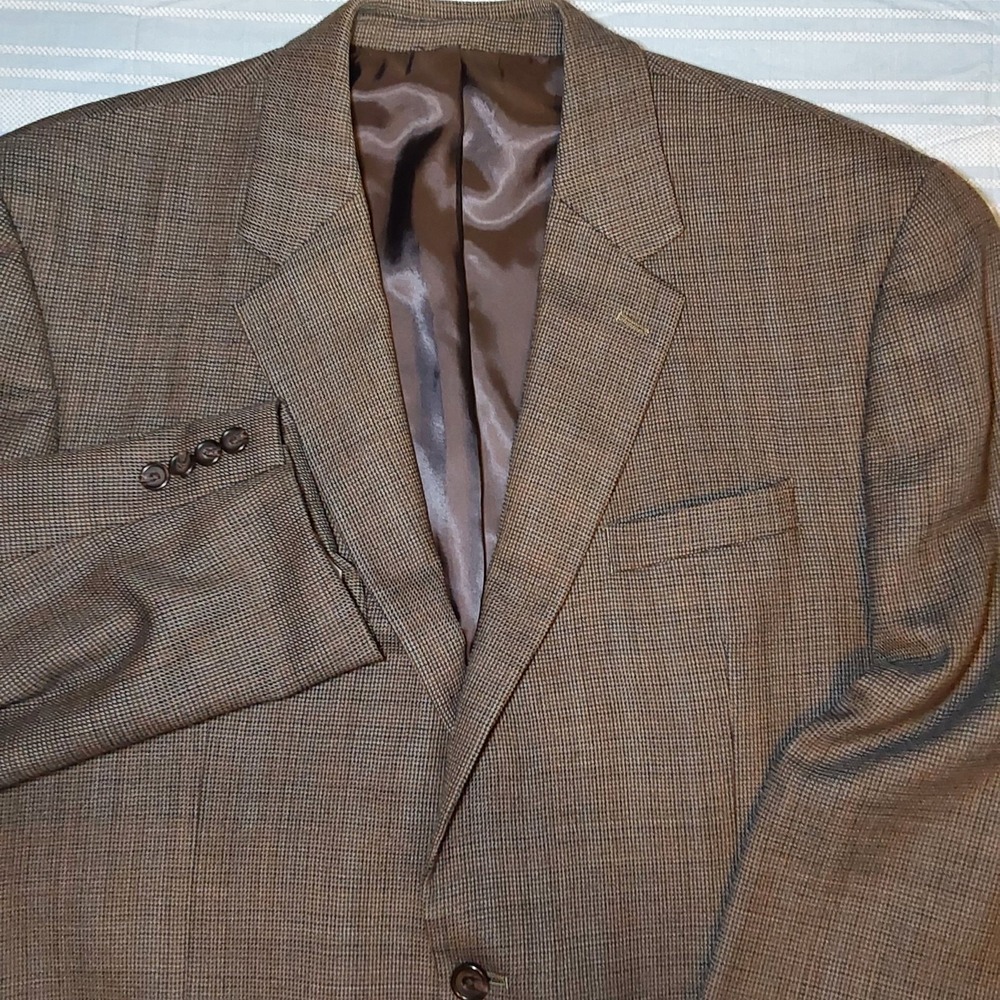 Lauren Ralph Lauren Men's 44R Brown Houndstooth‎ Blazer Jacket